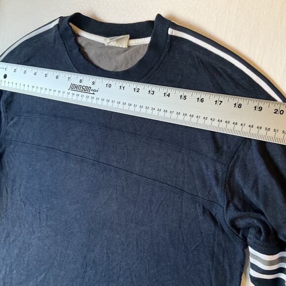 A/X Armani Exchange Women Sweatshirt XL (18/20) Navy Athleisure Striped Long - Picture 4 of 8